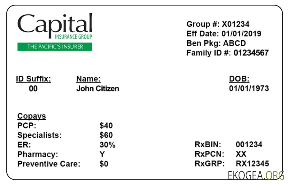 Carte d'assurance maladie du Vanuatu
